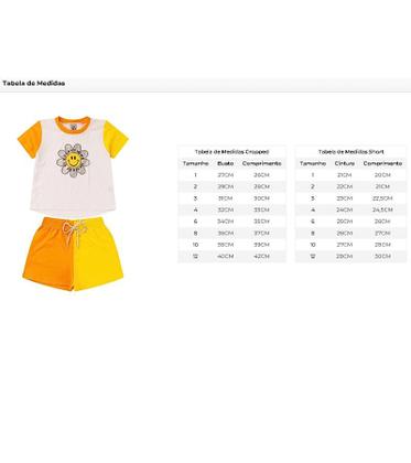 Imagem de Conjunto Infantil Feminino Florzinha Tam.8