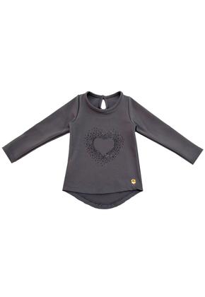 Imagem de Conjunto Infantil Feminino Inverno GAN-K Calça + Blusa Cor:Cinza Claro-PretoTamanho:3Modelo:GKCJ04F