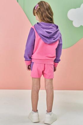 Imagem de Conjunto Infantil Feminino Kukiê Blusão Moletom E Short Ursinha K2