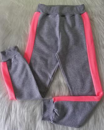 Imagem de Conjunto Infantil Feminino Moletom Blusão Manga Longa e Calça Tela Neon