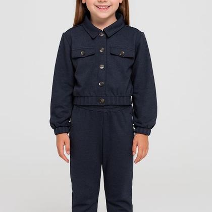 Imagem de Conjunto Infantil Feminino Moletom Jeans Kely & Kety