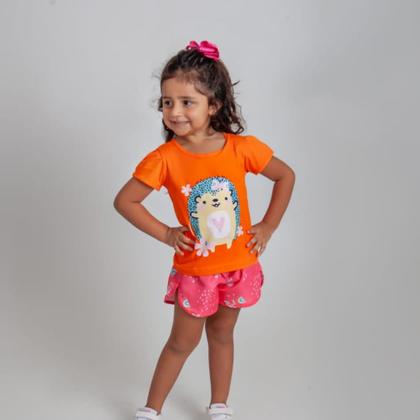 Imagem de Conjunto infantil feminino Porco Espinho Flor