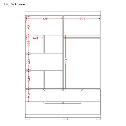 Imagem de Conjunto Infantil Guarda-Roupa e Cômoda Circus Branco