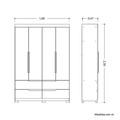 Imagem de Conjunto Infantil Guarda-Roupa e Cômoda Circus Branco