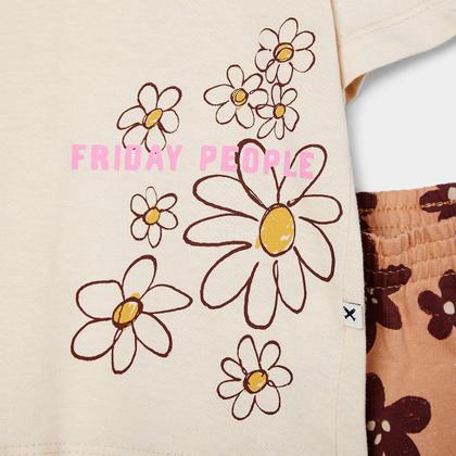 Imagem de Conjunto Infantil Hering Camiseta + Short Casual Menina