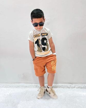 Imagem de Conjunto Infantil Juvenil Masculino Bermuda e Camiseta Verão