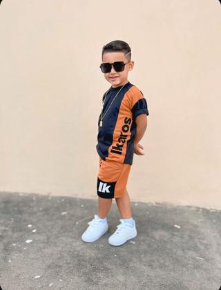 Imagem de Conjunto Infantil Juvenil Masculino Bermuda e Camiseta Verão