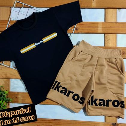 Imagem de Conjunto Infantil Juvenil Masculino Bermuda e Camiseta Verão