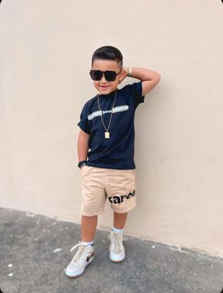 Imagem de Conjunto Infantil Juvenil Masculino Bermuda e Camiseta Verão