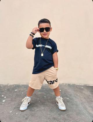 Imagem de Conjunto Infantil Juvenil Masculino Bermuda e Camiseta Verão