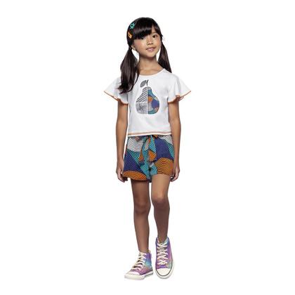 Imagem de Conjunto Infantil Juvenil Menina Cropped e Short Nanai