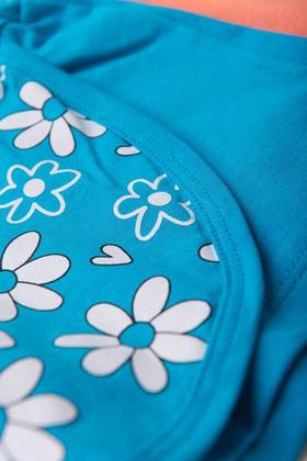 Imagem de Conjunto Infantil Juvenil Verão Roupa Menina Blusa Flores e Shorts Saia Estampado Confortável