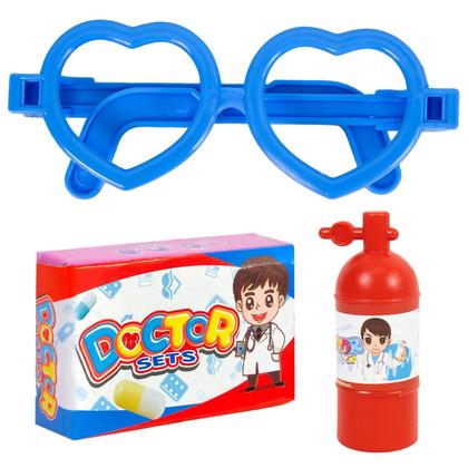 Imagem de Conjunto Infantil Kit Médico Doutor Com Estetoscópio Bisturi E Acessórios Azul Para Menino
