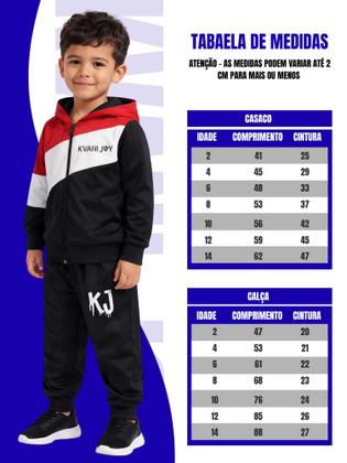 Imagem de Conjunto Infantil Masculino De Frio Moletom Menino 2 ou 3 Peças Casaco E Calça Com Camiseta 02 A 12