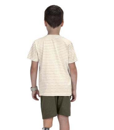 Imagem de Conjunto Infantil Masculino De Listras Trick Nick Bege