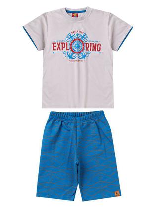 Imagem de Conjunto Infantil Masculino Exploring - Lual Kids - Mescla/Azul Astral