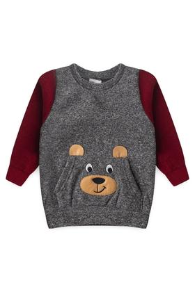Imagem de Conjunto Infantil Masculino Inverno 1 a 3 Anos Boucle Casaco com Bordado Interativo e Calça Com Elás