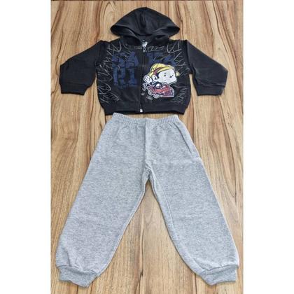 Imagem de Conjunto Infantil Masculino Inverno Com Capuz Preto 2