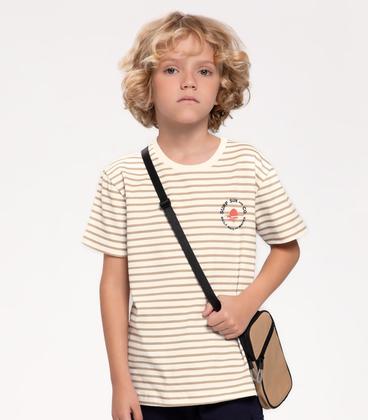 Imagem de Conjunto Infantil Masculino Listrado Trick Nick Bege