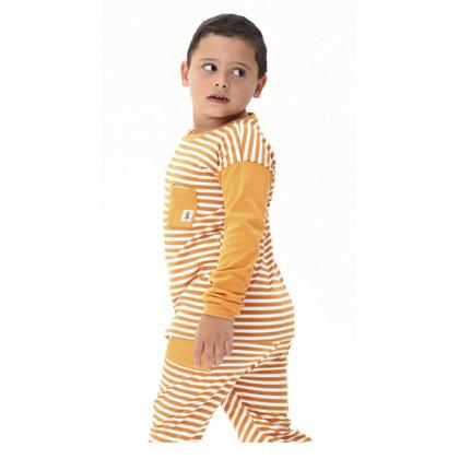 Imagem de Conjunto Infantil Masculino Menino Manga Longa Estilo Pijama Moda Inverno