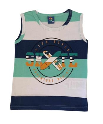 Imagem de Conjunto Infantil Masculino Regata + Bermuda Moletom Pipa