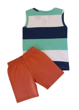 Imagem de Conjunto Infantil Masculino Regata + Bermuda Moletom Pipa