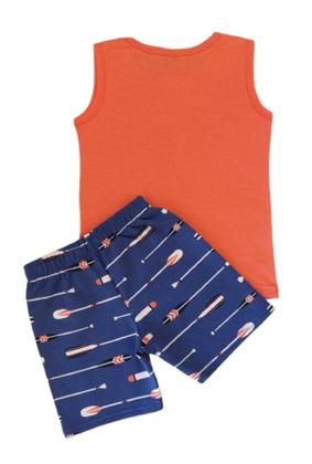 Imagem de Conjunto Infantil Masculino Regata + Bermuda Moletom Pipa
