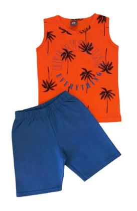 Imagem de Conjunto Infantil Masculino Regata + Bermuda Moletom Pipa