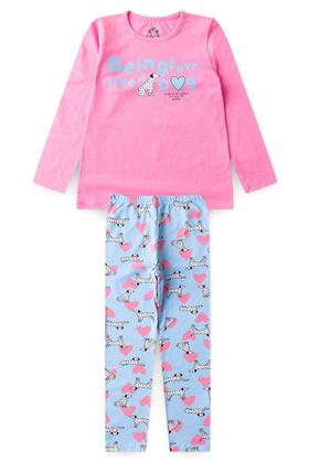 Imagem de Conjunto Infantil Meia Estação Menina Blusa Manga Longa e Legging Estampa Dog Algodão GKS