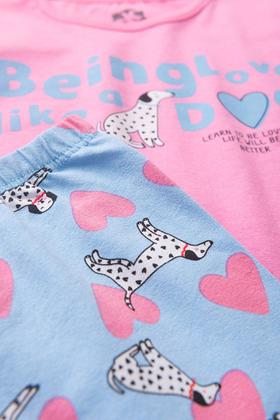 Imagem de Conjunto Infantil Meia Estação Menina Blusa Manga Longa e Legging Estampa Dog Algodão GKS