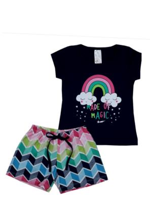 Conjunto Infantil Menina 1 ao 8 Verão em Cotom - MANGA CURTA - MARINHO - Canoah Confecção Imagem de Conjunto Infantil Menina 1 ao 8 Verão em Cotom - MANGA CURTA - MARINHO