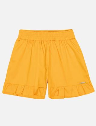 Imagem de Conjunto Infantil Menina Bata E Short Monocromático Laranja Catavento