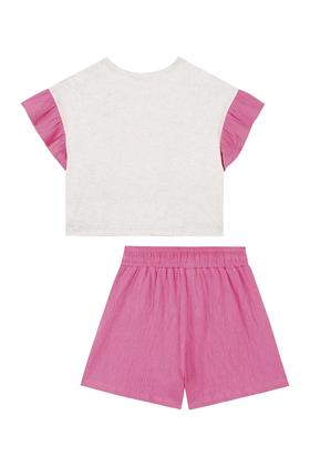 Imagem de Conjunto Infantil Menina Blusa e Short Cogumelo Verão Kukiê