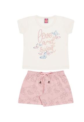 Imagem de Conjunto Infantil Menina Blusa E Shorts Tile E Sul