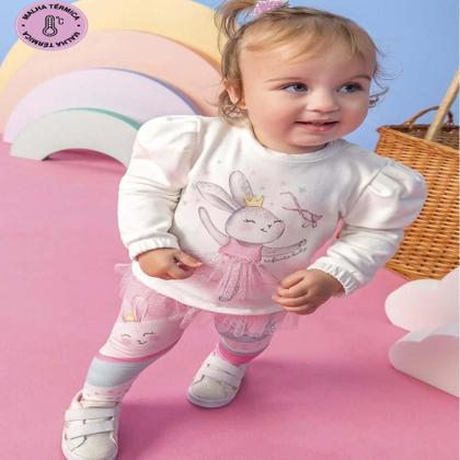 Imagem de Conjunto Infantil Menina Blusão Legging ThermoSkin Infantil