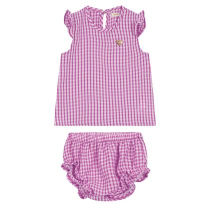 Imagem de Conjunto Infantil Menina Camiseta E Tapa Fralda Algodão
