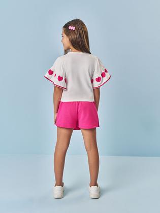 Imagem de Conjunto Infantil Menina Coração Pink Mundo Cinti