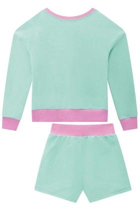 Imagem de Conjunto Infantil Menina Inverno Blusão Feminino Manga Longa e Short Saia  Kukiê