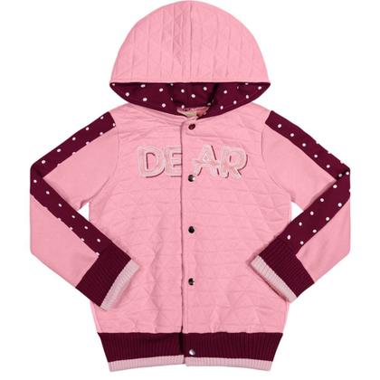 Imagem de Conjunto Infantil Menina Inverno Jaqueta Matelasse Joy Com Capuz E Calça Moletom Peluciado - Angerô