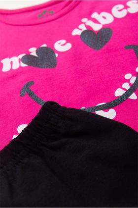 Imagem de Conjunto Infantil Menina Meia Estação Blusa Manga Longa e Legging Vibes Algodão