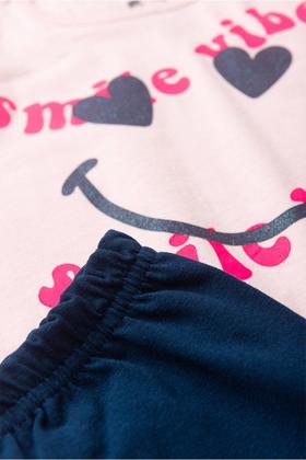 Imagem de Conjunto Infantil Menina Meia Estação Blusa Manga Longa e Legging Vibes Algodão