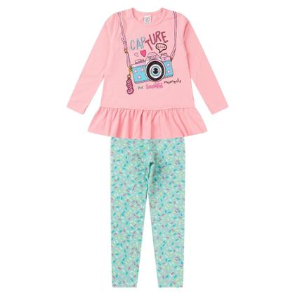 Imagem de Conjunto Infantil Menina Meia Estação Juvenil Feminino Barato