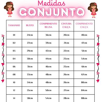 Imagem de Conjunto Infantil Menina Meia Estação Juvenil Feminino Barato