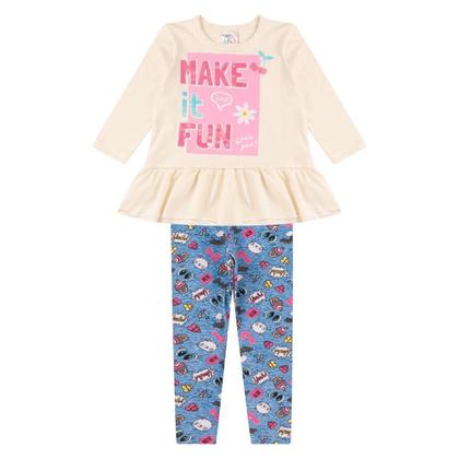 Imagem de Conjunto Infantil Menina Meia Estação Juvenil Feminino Barato