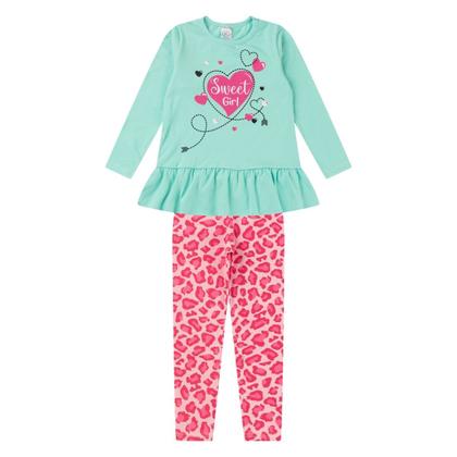 Imagem de Conjunto Infantil Menina Meia Estação Juvenil Feminino Barato