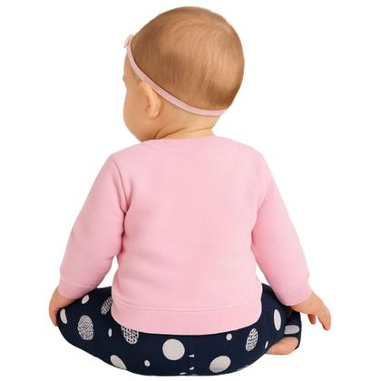 Imagem de Conjunto Infantil Menina Moletom Peluciado e Legging Estampada Kyly