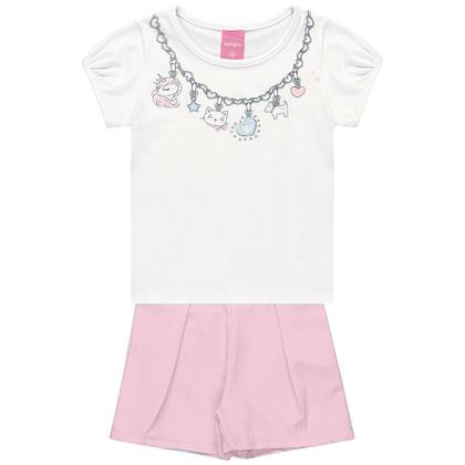 Imagem de Conjunto Infantil Menina Short + Blusinha Com Laço