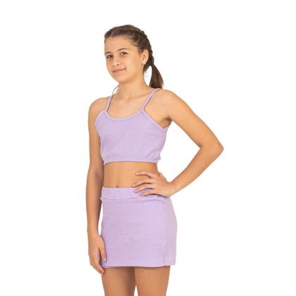 Imagem de Conjunto infantil menina shorts saia e top  juvenil 4 ao 16  Lavin Basic 18-A