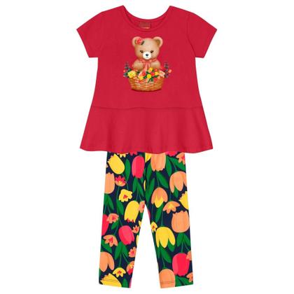 Imagem de Conjunto Infantil Menina Verão Blusa e Legging Kyly 1000210