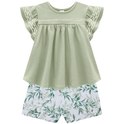 Imagem de Conjunto Infantil Menina Verão Blusa e Short Milon 2000386